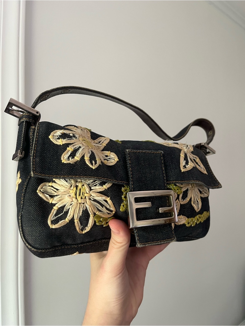 Fendi Baguette Denim Bag - Picture 6 of 16